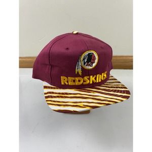 Washington Redskins Zubaz SAMPLE Hat Vintage 90s NFL *Rare* Adjustable Zebra Cap